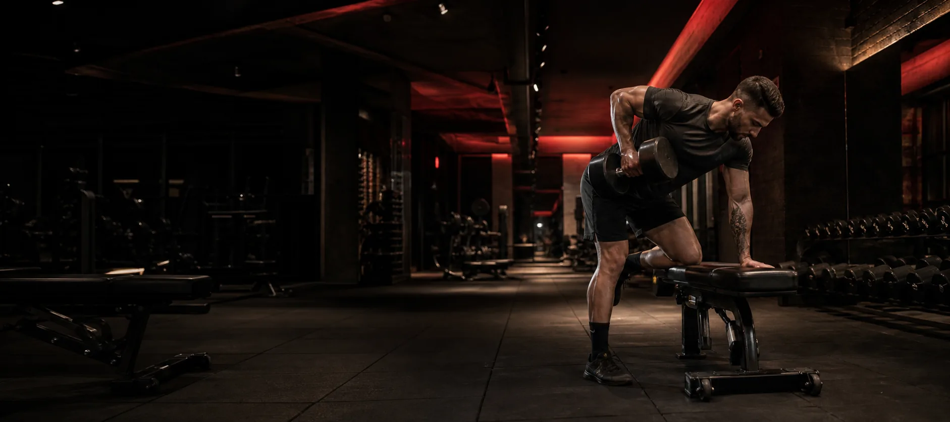 Premium free weights area